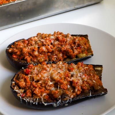 Berenjenas rellenas de carne picada al horno Berenjenas rellenas de carne picada al horno