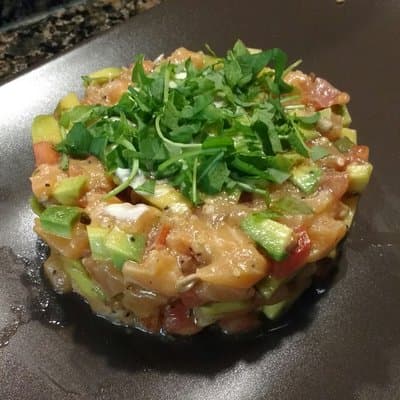 Easy salmon tartar