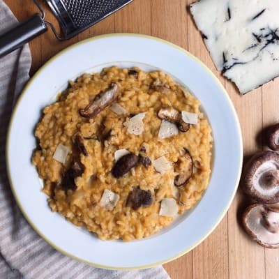 Risotto de calabaza y setas