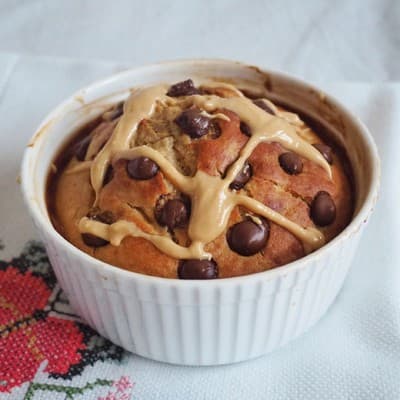 AVENA  CON CREMA DE CACAHUETE AL HORNO